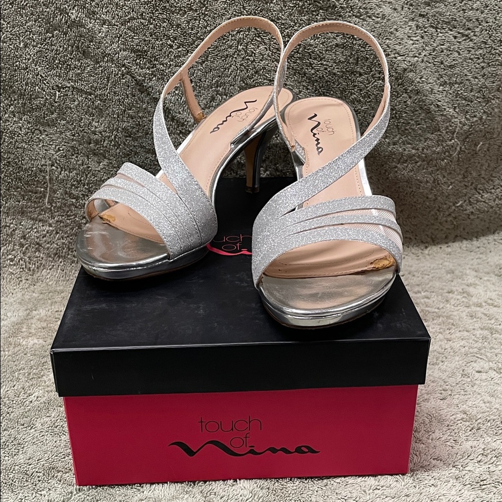 Touch of Nina Glittering Silver Heels